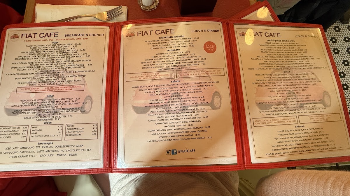 Fiat Cafe Menu - Image 3